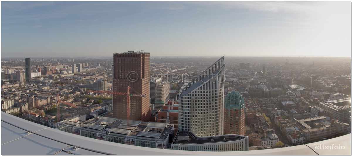 Den Haag van bovenaf bekeken.